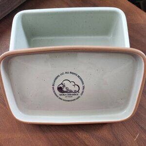 White and Tan Food Storage Container